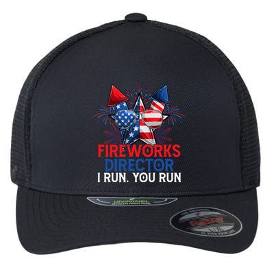 Sarcastic July 4 Meme If I Run You Run Firework Director Gift Flexfit Unipanel Trucker Cap