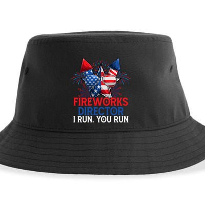 Sarcastic July 4 Meme If I Run You Run Firework Director Gift Sustainable Bucket Hat