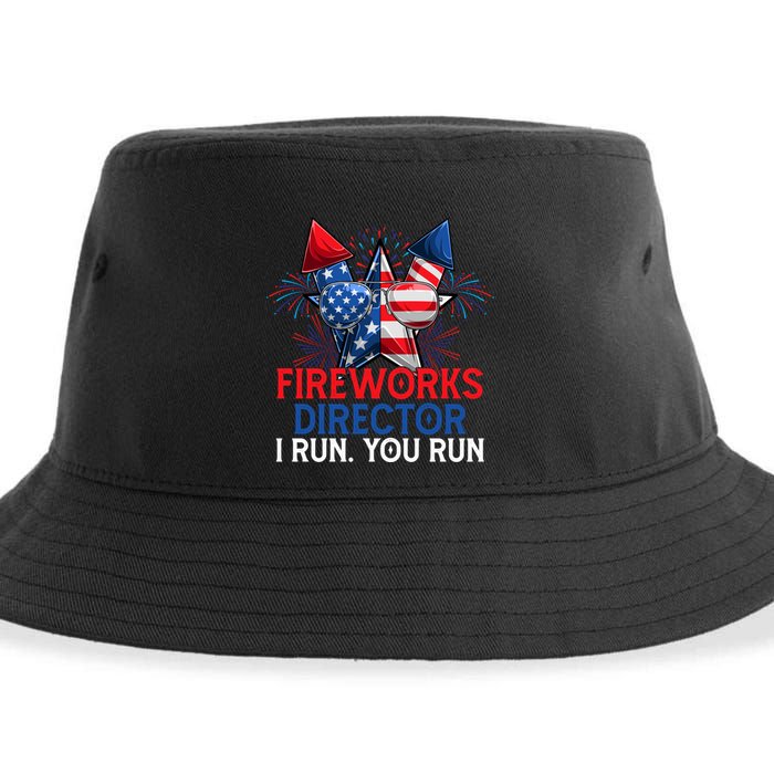 Sarcastic July 4 Meme If I Run You Run Firework Director Gift Sustainable Bucket Hat