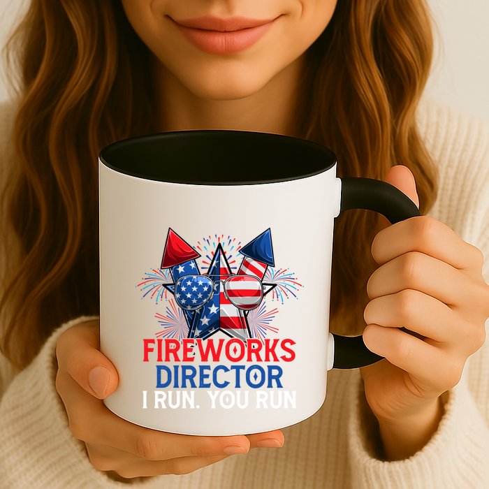 Sarcastic July 4 Meme If I Run You Run Firework Director Gift Mug