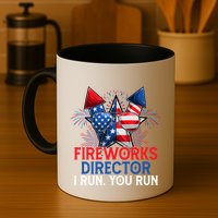 Sarcastic July 4 Meme If I Run You Run Firework Director Gift Mug