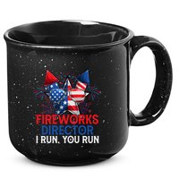 Sarcastic July 4 Meme If I Run You Run Firework Director Gift 15oz Campfire Ceramic Mug