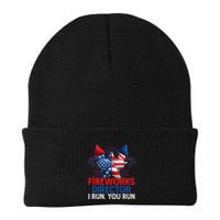 Sarcastic July 4 Meme If I Run You Run Firework Director Gift Beanie