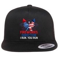 Sarcastic July 4 Meme If I Run You Run Firework Director Gift Flatbill Hat