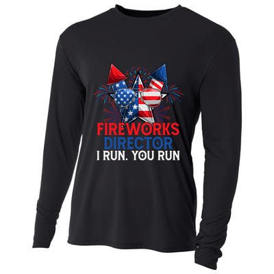 Sarcastic July 4 Meme If I Run You Run Firework Director Gift Cooling Performance Long Sleeve Crew