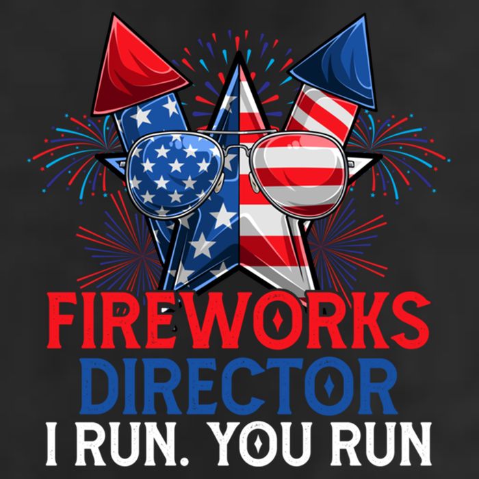 Sarcastic July 4 Meme If I Run You Run Firework Director Gift 25L Jumbo Tote