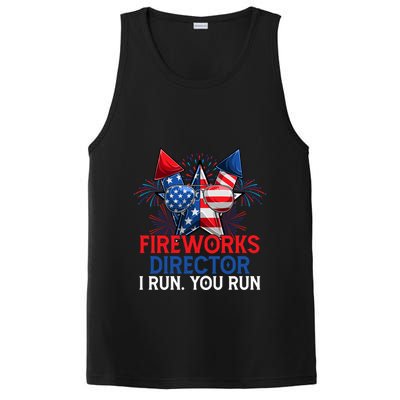 Sarcastic July 4 Meme If I Run You Run Firework Director Gift PosiCharge Competitor Tank