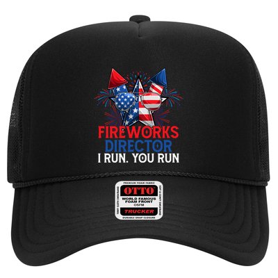 Sarcastic July 4 Meme If I Run You Run Firework Director Gift Trucker Hat