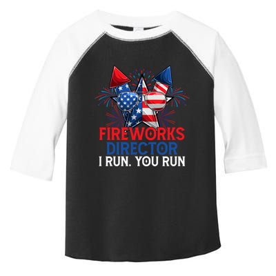 Sarcastic July 4 Meme If I Run You Run Firework Director Gift Toddler Fine Jersey T-Shirt