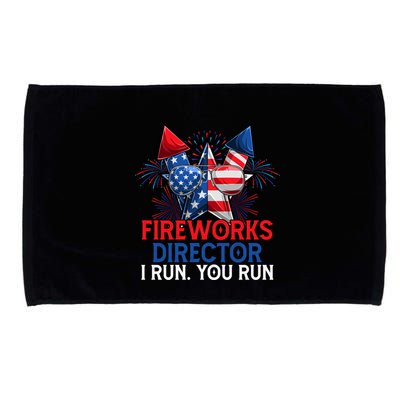 Sarcastic July 4 Meme If I Run You Run Firework Director Gift Microfiber Hand Towel