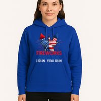 Sarcastic July 4 Meme If I Run You Run Firework Director Gift Hoodie