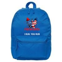 Sarcastic July 4 Meme If I Run You Run Firework Director Gift 16 in Basic Backpack
