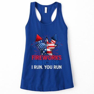 Sarcastic July 4 Meme If I Run You Run Firework Director Gift Womens Tank Top