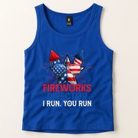 Sarcastic July 4 Meme If I Run You Run Firework Director Gift Tank Top
