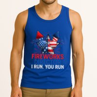 Sarcastic July 4 Meme If I Run You Run Firework Director Gift Tank Top
