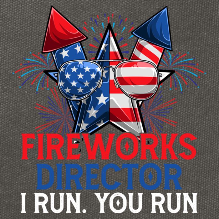 Sarcastic July 4 Meme If I Run You Run Firework Director Gift Cotton Canvas Backpack