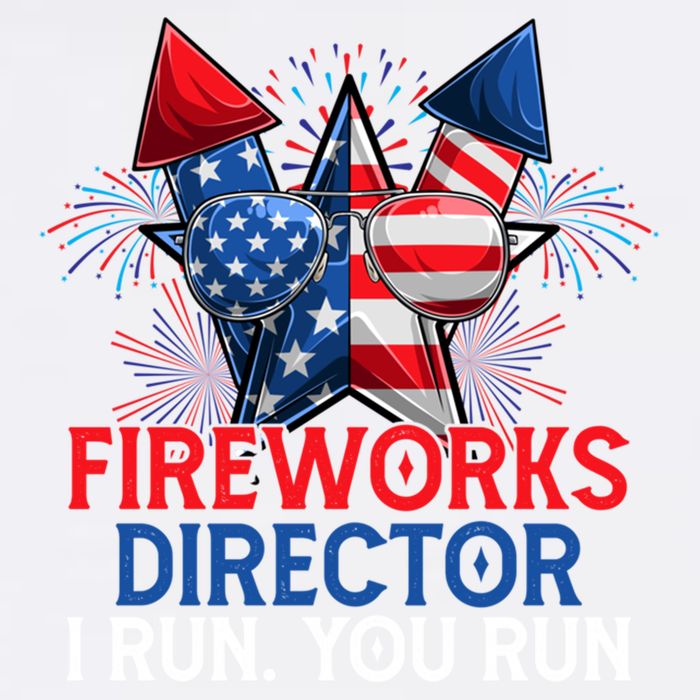 Sarcastic July 4 Meme If I Run You Run Firework Director Gift Garment-Dyed Sweatshirt