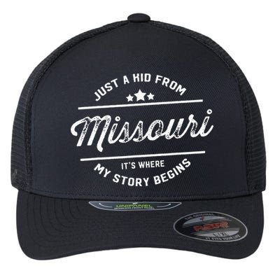 State Just A From Missouri Its Where My Story Begins Flexfit Unipanel Trucker Cap
