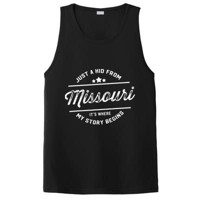 State Just A From Missouri Its Where My Story Begins PosiCharge Competitor Tank