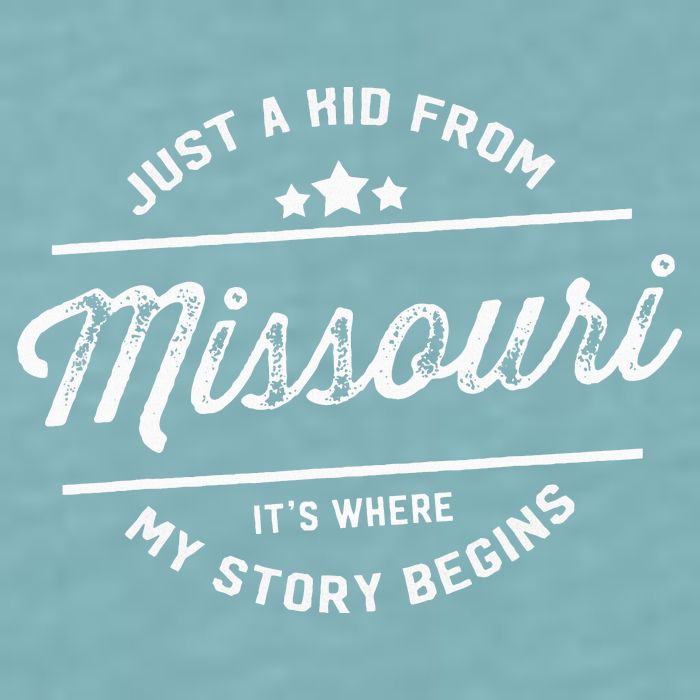 State Just A From Missouri Its Where My Story Begins Sueded Cloud Jersey T-Shirt