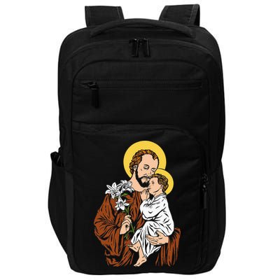 St Joseph and Child Jesus Consecration 2021 Catholic Saint Impact Tech Backpack