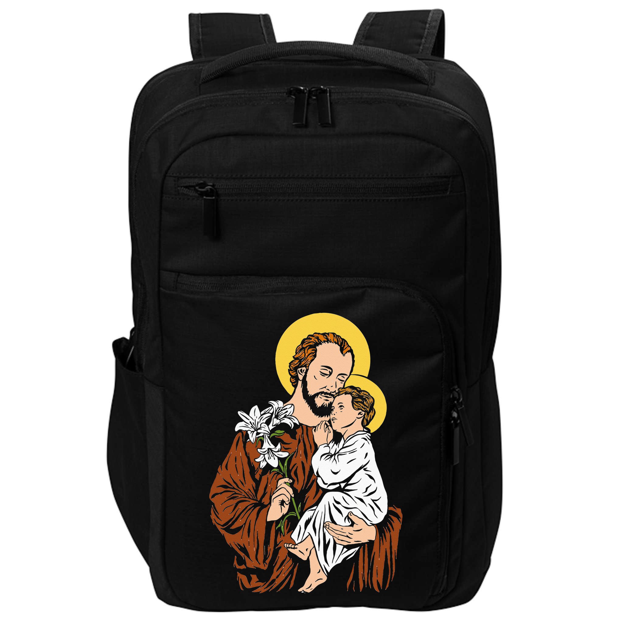St Joseph and Child Jesus Consecration 2021 Catholic Saint Impact Tech Backpack