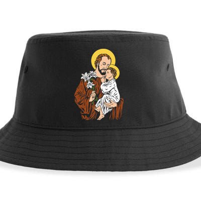 St Joseph and Child Jesus Consecration 2021 Catholic Saint Sustainable Bucket Hat