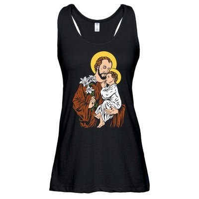 St Joseph and Child Jesus Consecration 2021 Catholic Saint Ladies Essential Flowy Tank