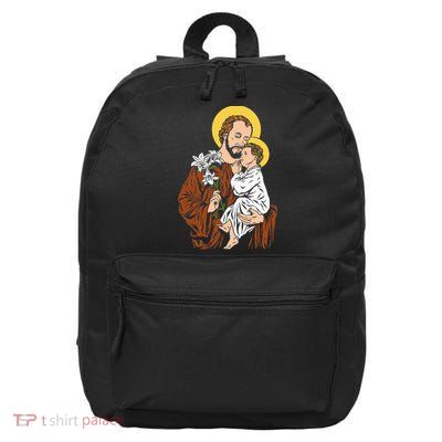 St Joseph and Child Jesus Consecration 2021 Catholic Saint 16 in Basic Backpack