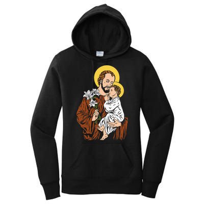 St Joseph and Child Jesus Consecration 2021 Catholic Saint Women's Pullover Hoodie