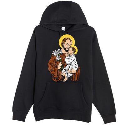 St Joseph and Child Jesus Consecration 2021 Catholic Saint Premium Pullover Hoodie