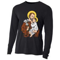 St Joseph and Child Jesus Consecration 2021 Catholic Saint Cooling Performance Long Sleeve Crew