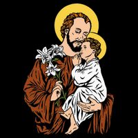 St Joseph and Child Jesus Consecration 2021 Catholic Saint Cooling Performance Long Sleeve Crew