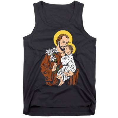 St Joseph and Child Jesus Consecration 2021 Catholic Saint Tank Top