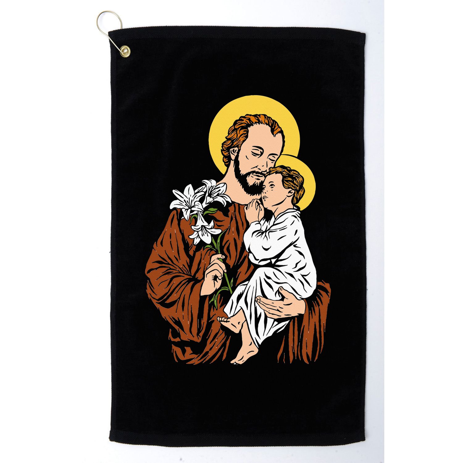 St Joseph and Child Jesus Consecration 2021 Catholic Saint Golf Towel