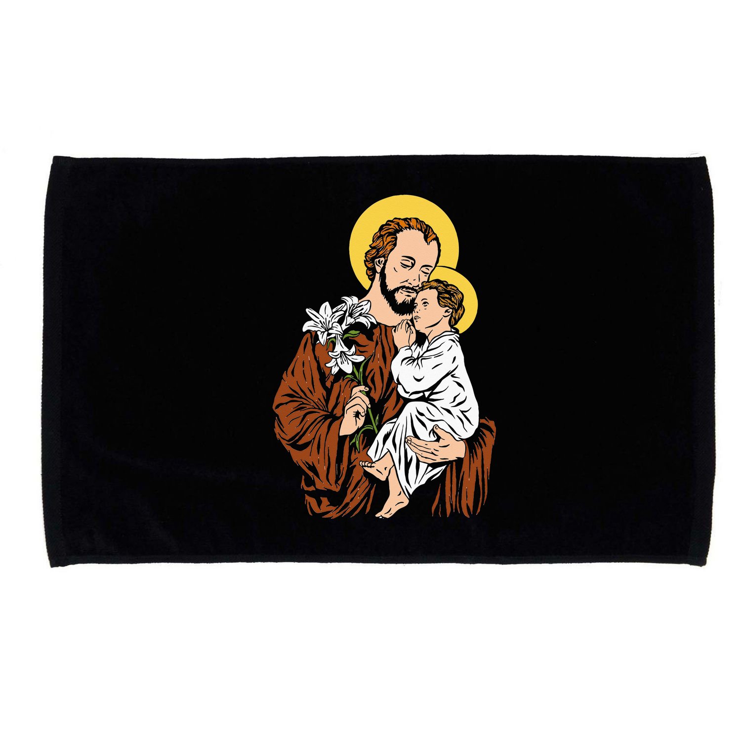 St Joseph and Child Jesus Consecration 2021 Catholic Saint Microfiber Hand Towel