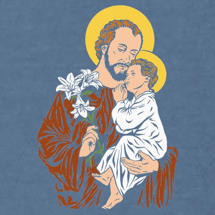 St Joseph and Child Jesus Consecration 2021 Catholic Saint Garment-Dyed Sweatshirt