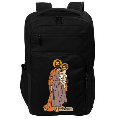 St Joseph and Child Jesus Consecration Catholic Saint Impact Tech Backpack