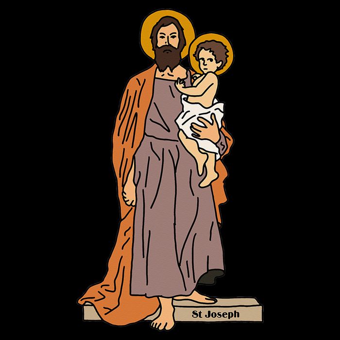 St Joseph and Child Jesus Consecration Catholic Saint Sustainable Bucket Hat
