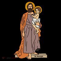 St Joseph and Child Jesus Consecration Catholic Saint Button