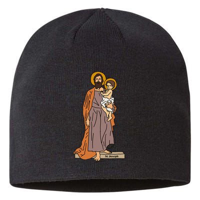 St Joseph and Child Jesus Consecration Catholic Saint Sustainable Beanie