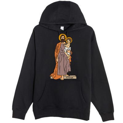 St Joseph and Child Jesus Consecration Catholic Saint Premium Pullover Hoodie