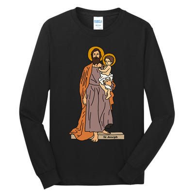 St Joseph and Child Jesus Consecration Catholic Saint Tall Long Sleeve T-Shirt