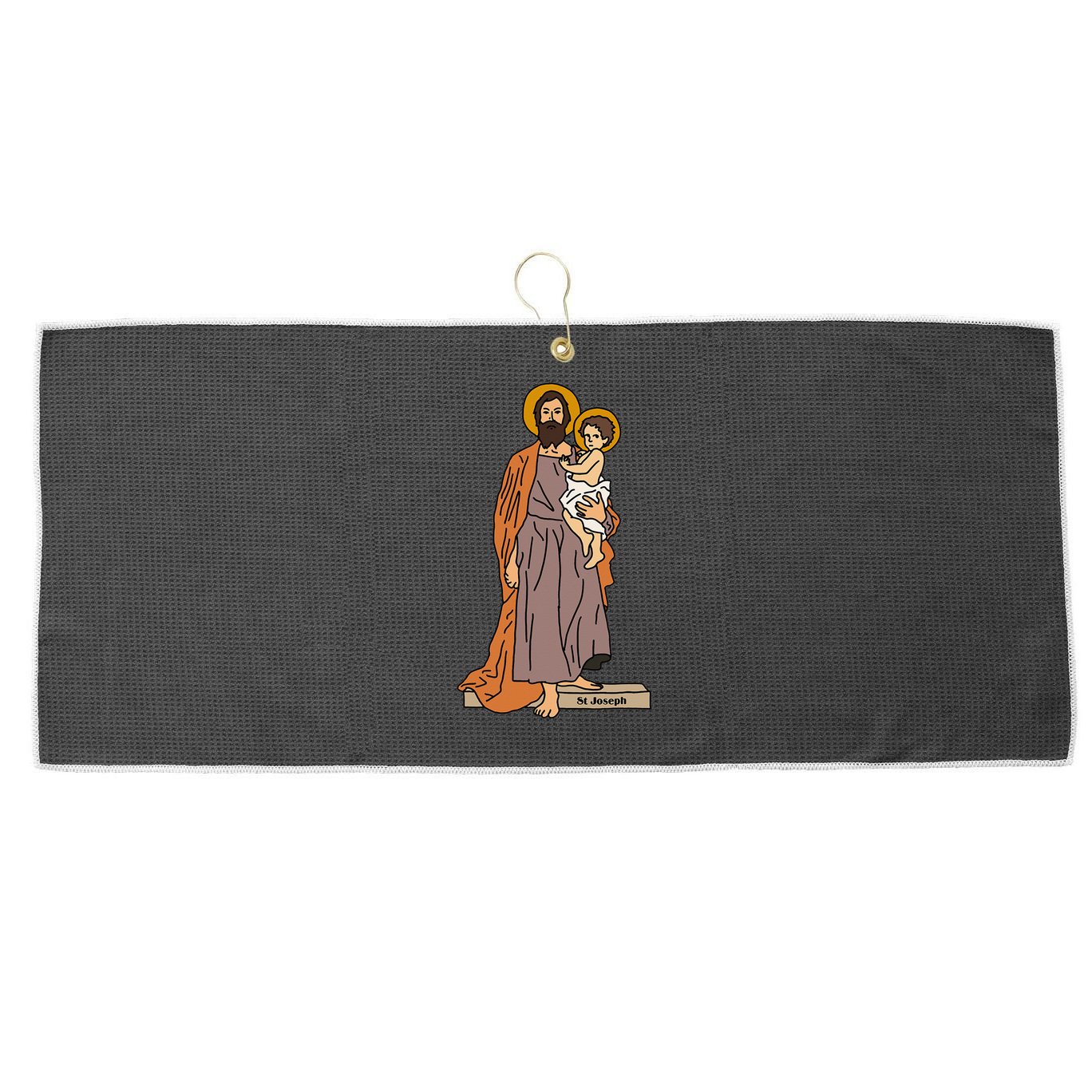 St Joseph and Child Jesus Consecration Catholic Saint Large Microfiber Waffle Golf Towel