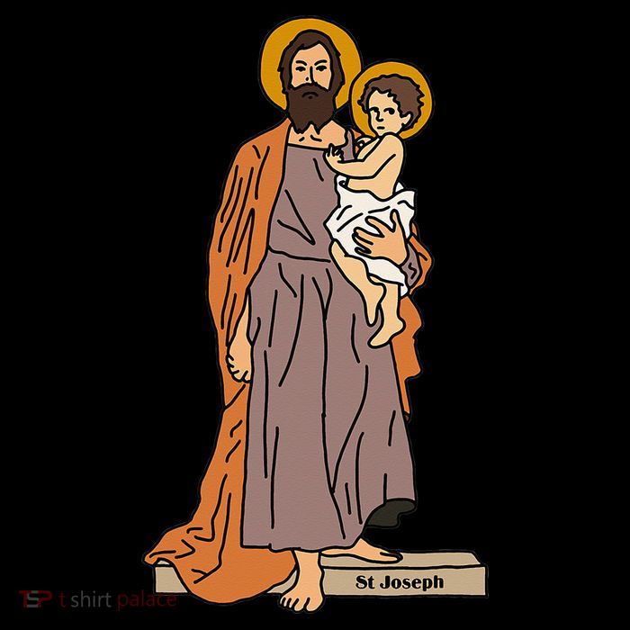 St Joseph and Child Jesus Consecration Catholic Saint Cooling Performance Long Sleeve Crew