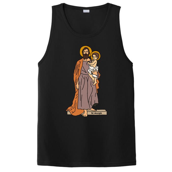 St Joseph and Child Jesus Consecration Catholic Saint PosiCharge Competitor Tank