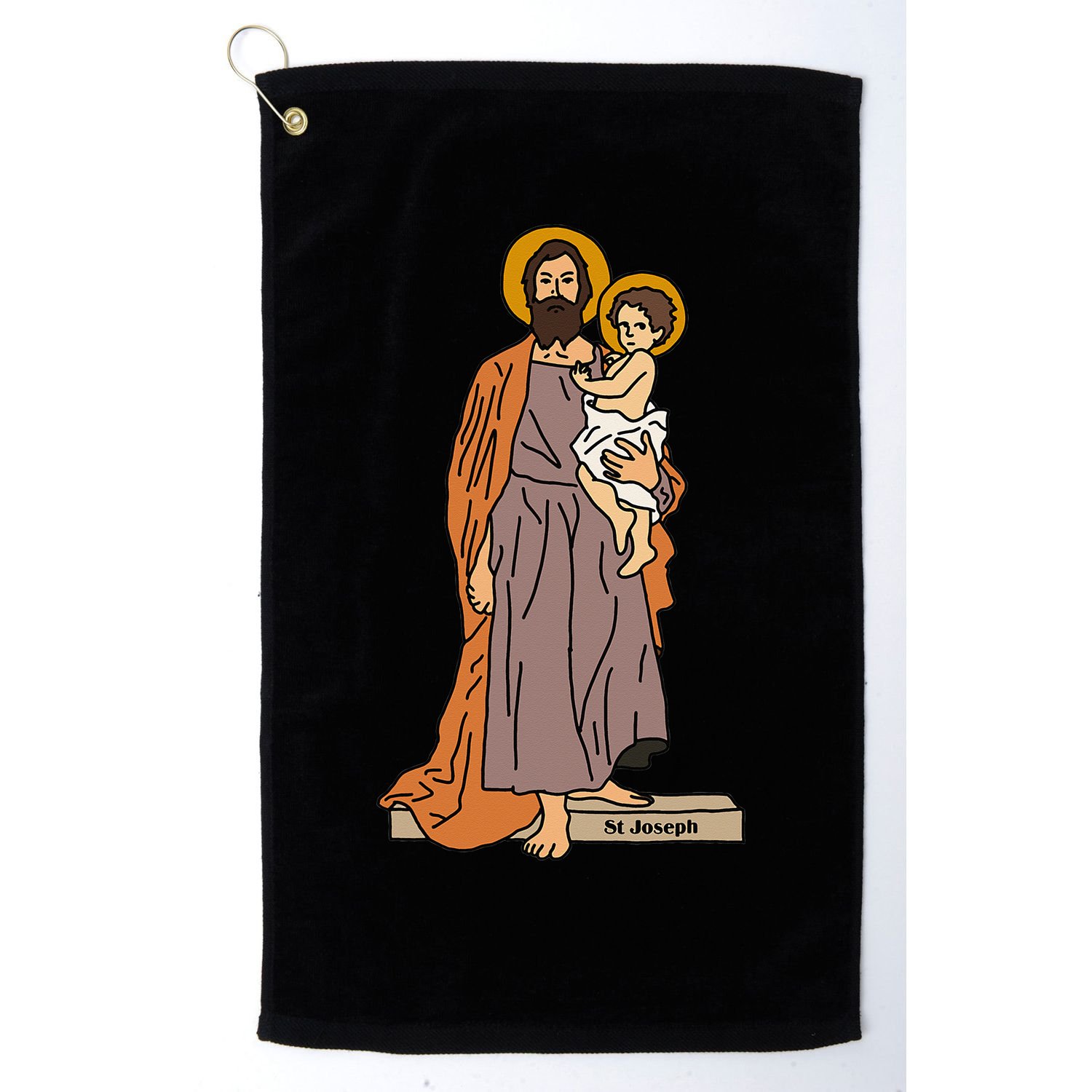 St Joseph and Child Jesus Consecration Catholic Saint Golf Towel