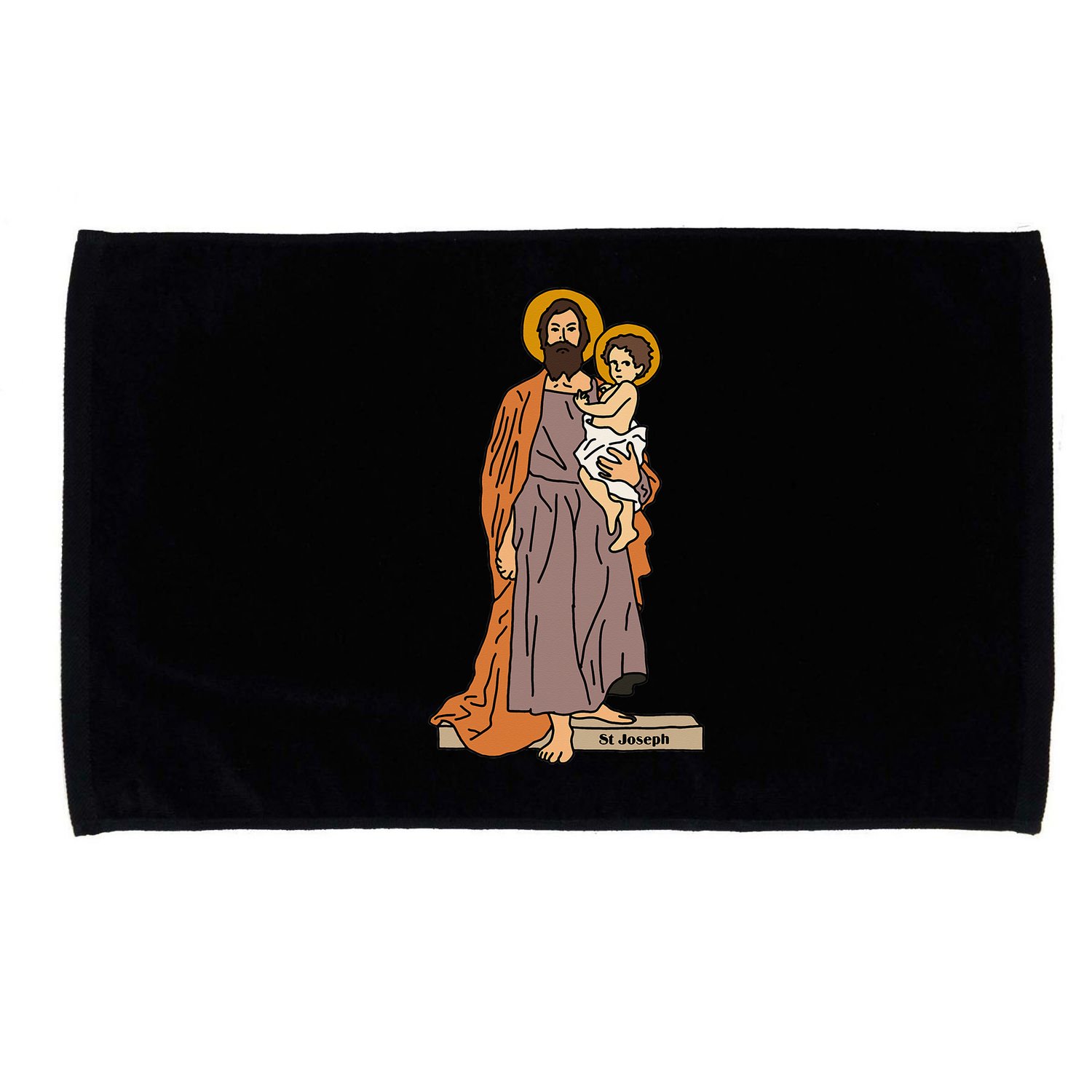 St Joseph and Child Jesus Consecration Catholic Saint Microfiber Hand Towel