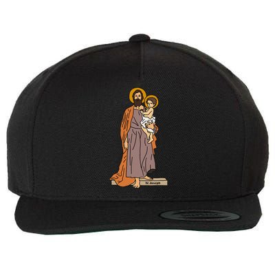 St Joseph and Child Jesus Consecration Catholic Saint Wool Snapback Cap