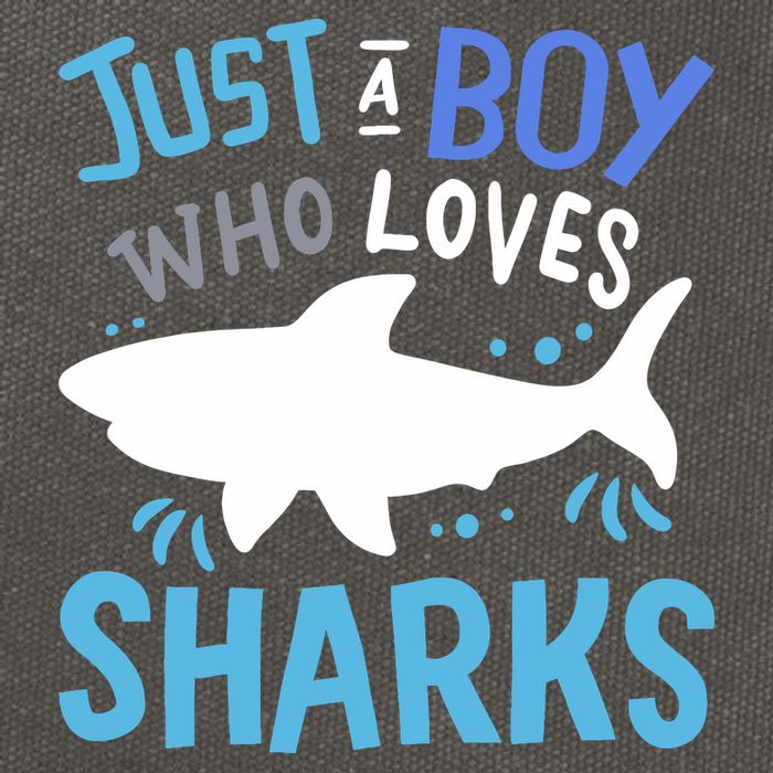 Shark Just A Boy Who Loves Sharks Gift Cotton Canvas Backpack